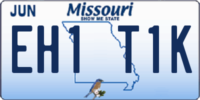 MO license plate EH1T1K