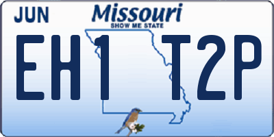 MO license plate EH1T2P