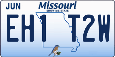MO license plate EH1T2W