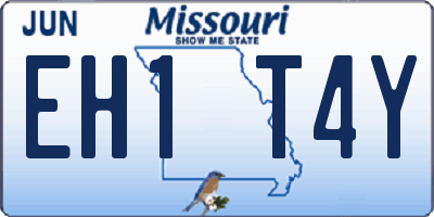 MO license plate EH1T4Y