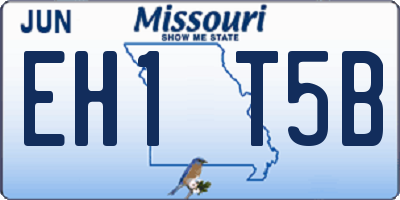 MO license plate EH1T5B