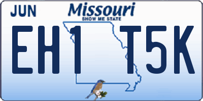 MO license plate EH1T5K