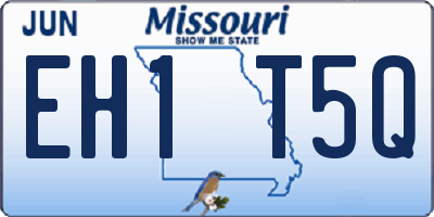 MO license plate EH1T5Q