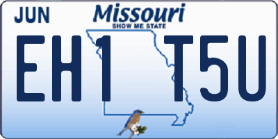 MO license plate EH1T5U