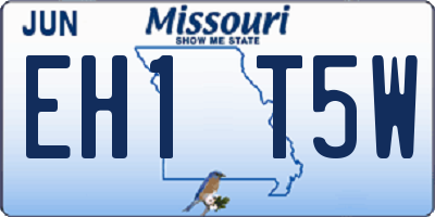 MO license plate EH1T5W