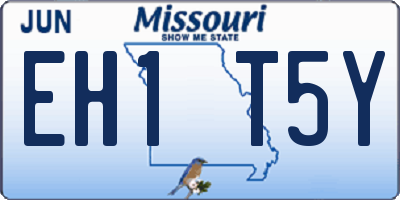 MO license plate EH1T5Y
