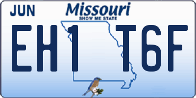 MO license plate EH1T6F