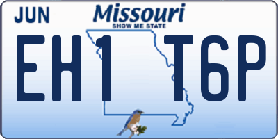 MO license plate EH1T6P