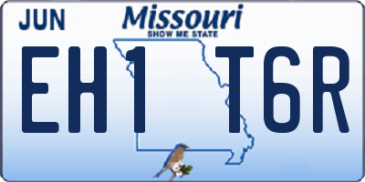 MO license plate EH1T6R