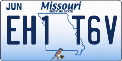 MO license plate EH1T6V