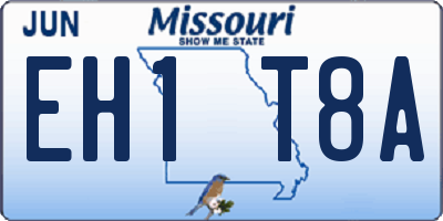 MO license plate EH1T8A