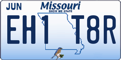 MO license plate EH1T8R