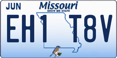 MO license plate EH1T8V