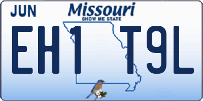 MO license plate EH1T9L