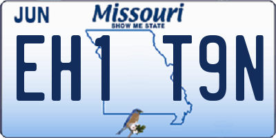 MO license plate EH1T9N