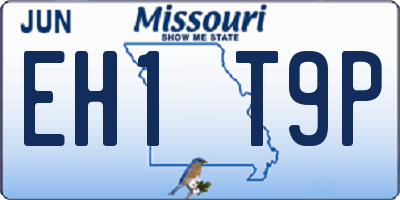 MO license plate EH1T9P