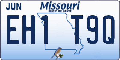 MO license plate EH1T9Q