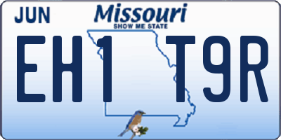 MO license plate EH1T9R