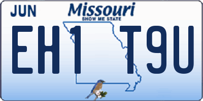 MO license plate EH1T9U