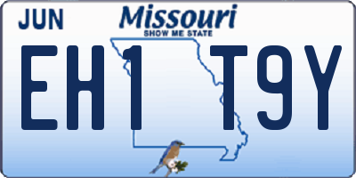 MO license plate EH1T9Y