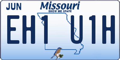 MO license plate EH1U1H