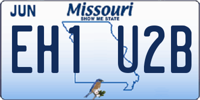 MO license plate EH1U2B