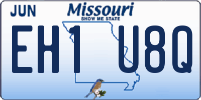 MO license plate EH1U8Q