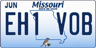 MO license plate EH1V0B