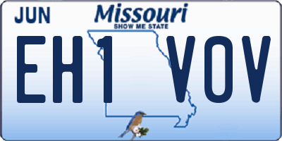 MO license plate EH1V0V