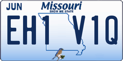 MO license plate EH1V1Q