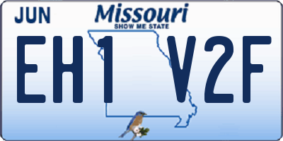 MO license plate EH1V2F