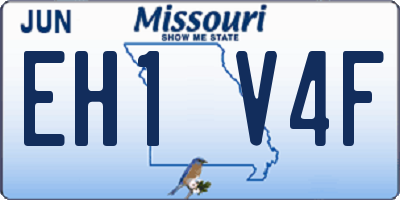 MO license plate EH1V4F