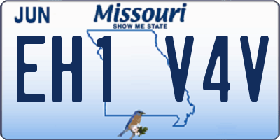MO license plate EH1V4V