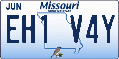MO license plate EH1V4Y