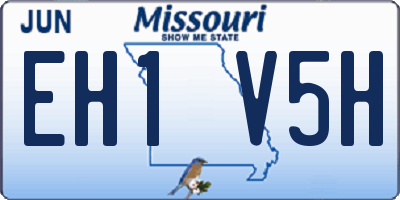 MO license plate EH1V5H