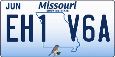MO license plate EH1V6A