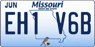 MO license plate EH1V6B