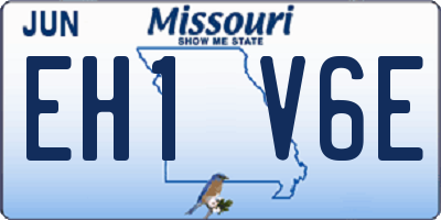 MO license plate EH1V6E