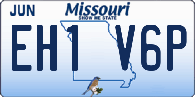 MO license plate EH1V6P