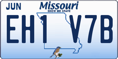 MO license plate EH1V7B