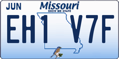 MO license plate EH1V7F