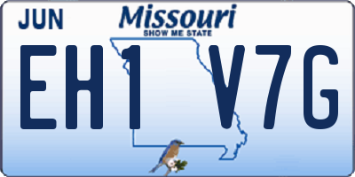 MO license plate EH1V7G