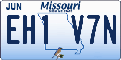 MO license plate EH1V7N