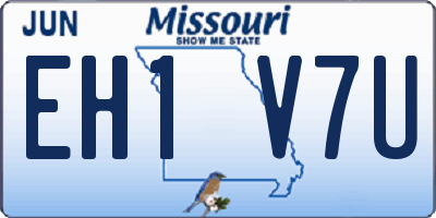MO license plate EH1V7U