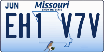 MO license plate EH1V7V