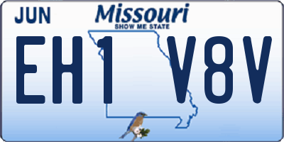 MO license plate EH1V8V
