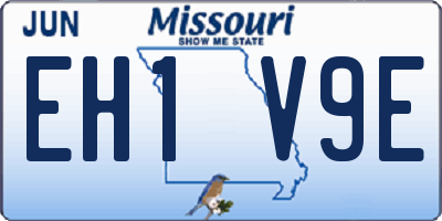 MO license plate EH1V9E