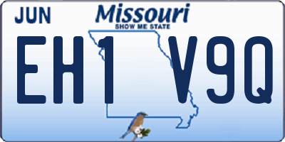 MO license plate EH1V9Q
