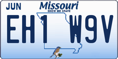 MO license plate EH1W9V