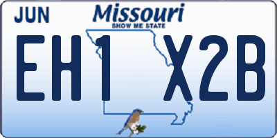 MO license plate EH1X2B